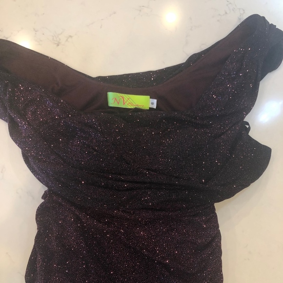 NV Couture | Purple Glitter Gown - Picture 3 of 6